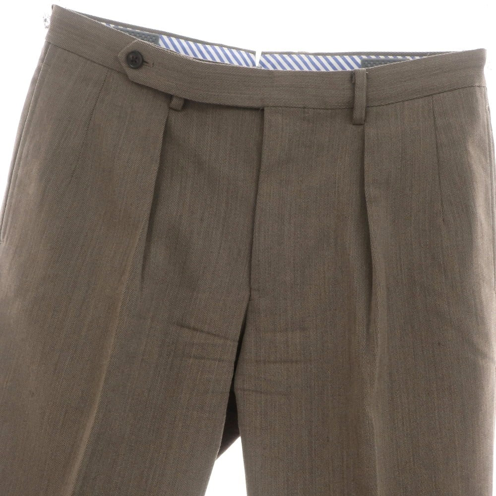 [Used] UNIVERSAL LANGUAGE Wool Dress Slacks Pants Taupe [Size M] [BRW] [A/W] [Condition Rank B] [Men&