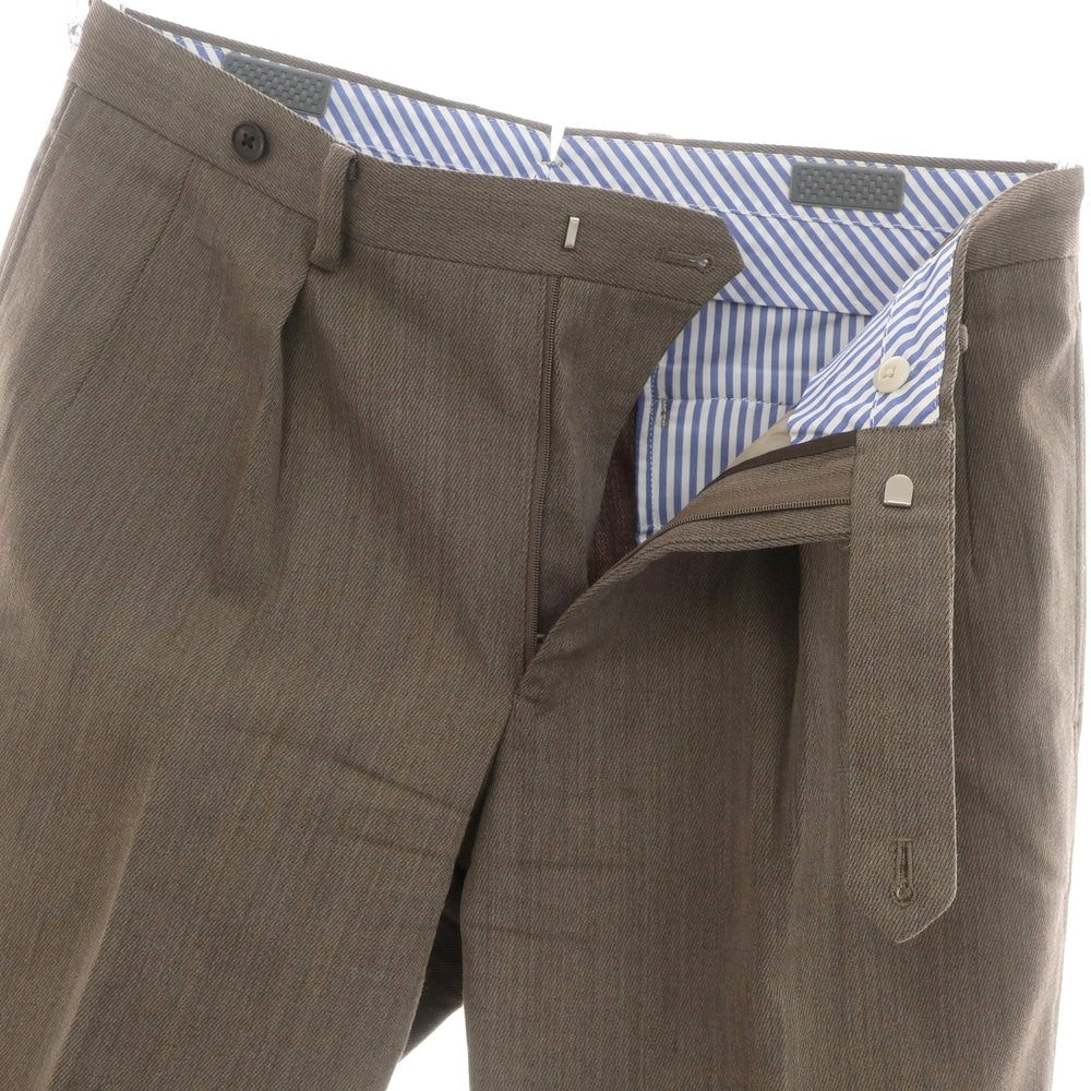 [Used] UNIVERSAL LANGUAGE Wool Dress Slacks Pants Taupe [Size M] [BRW] [A/W] [Condition Rank B] [Men&