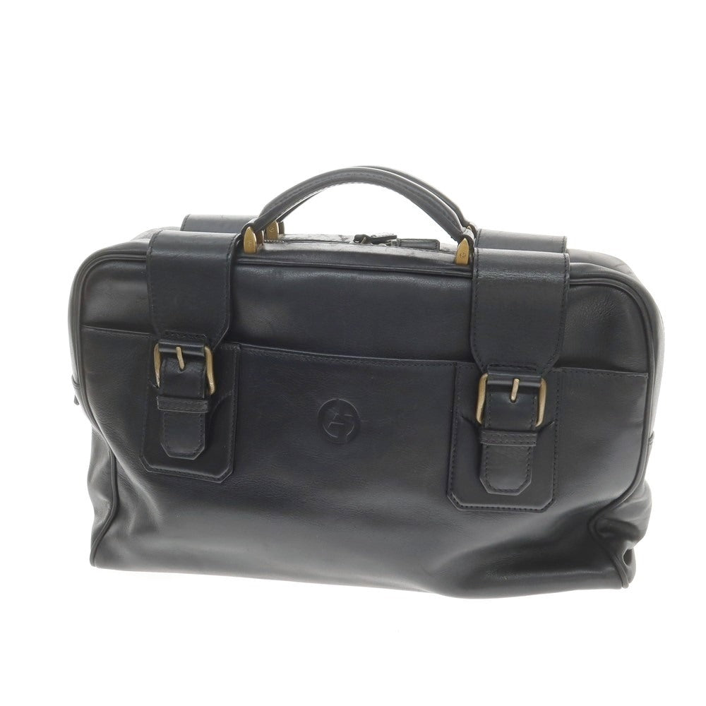 [Used] Giorgio Armani GIORGIO ARMANI Leather Briefcase Black [Condition Rank C] [Men&