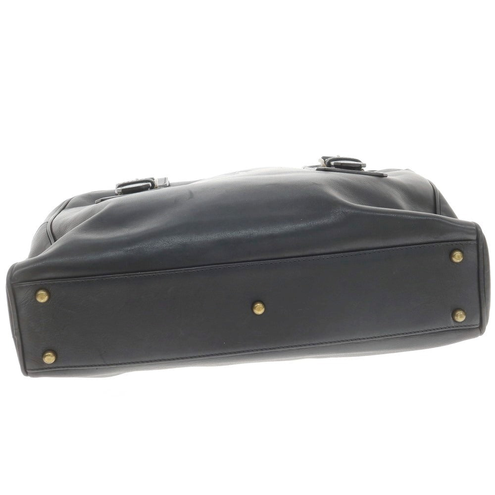 [Used] Giorgio Armani GIORGIO ARMANI Leather Briefcase Black [Condition Rank C] [Men&