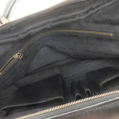 [Used] Giorgio Armani GIORGIO ARMANI Leather Briefcase Black [Condition Rank C] [Men&