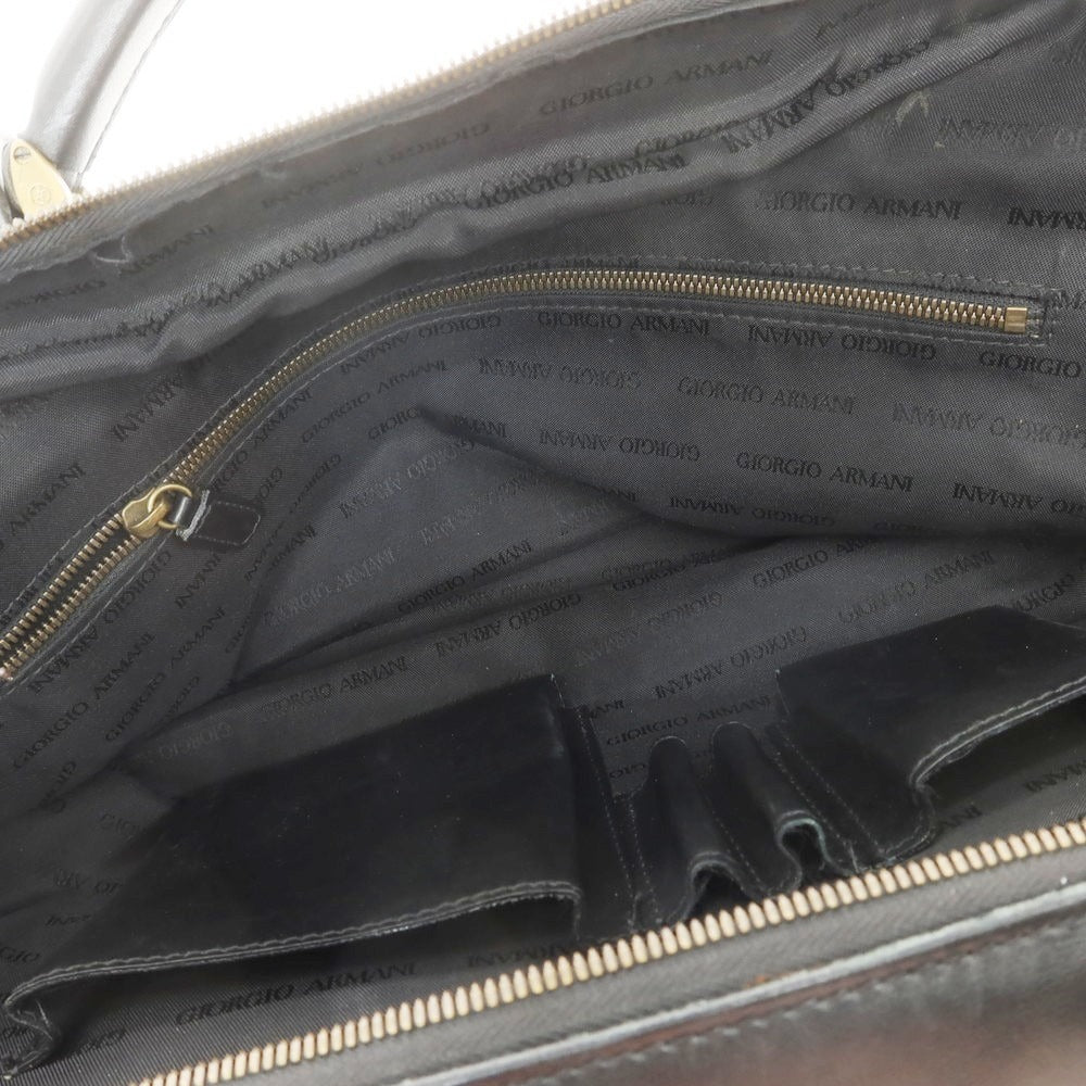 [Used] Giorgio Armani GIORGIO ARMANI Leather Briefcase Black [Condition Rank C] [Men&