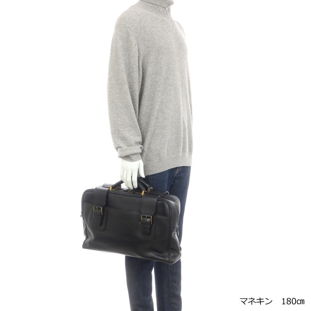 [Used] Giorgio Armani GIORGIO ARMANI Leather Briefcase Black [Condition Rank C] [Men&