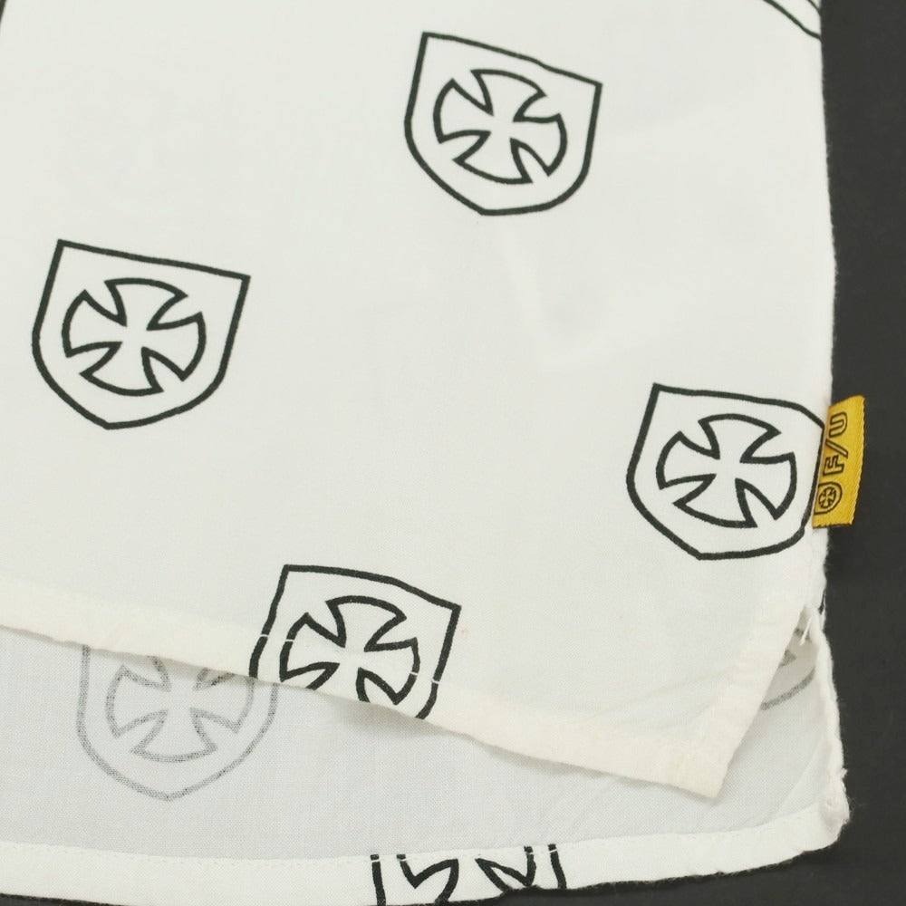 [Used] Brixton BRIXTON x INDEPENDENT Cotton rayon short sleeve shirt White x black [S] [Condition rank B] [Men&