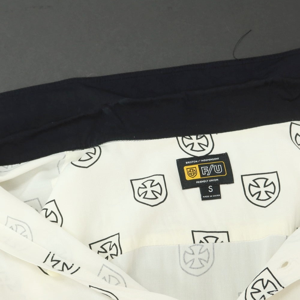 [Used] Brixton BRIXTON x INDEPENDENT Cotton rayon short sleeve shirt White x black [S] [Condition rank B] [Men&