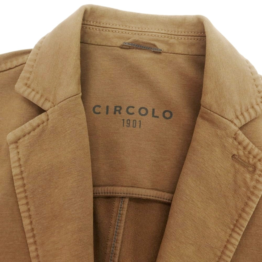 【中古】チルコロ1901 CIRCOLO 1901 コットンジャージー カジュアルジャケット ブラウン【 48 】【 状態ランクC 】【 メンズ 】[EPD]