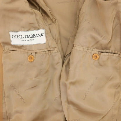 【中古】ドルチェアンドガッバーナ DOLCE&amp;GABBANA コットン ジップアップ ブルゾン ライトブラウン【 M 】【 状態ランクD 】【 メンズ 】