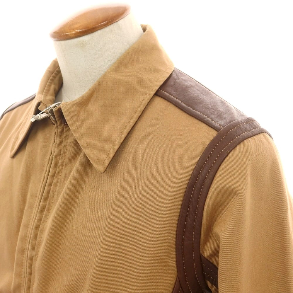 【中古】ドルチェアンドガッバーナ DOLCE&amp;GABBANA コットン ジップアップ ブルゾン ライトブラウン【 M 】【 状態ランクD 】【 メンズ 】