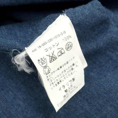 【中古】ギローバー GUY ROVER コットン ホリゾンタルカラー カジュアルシャツ ネイビーブルー系【 M 】【 状態ランクB 】【 メンズ 】