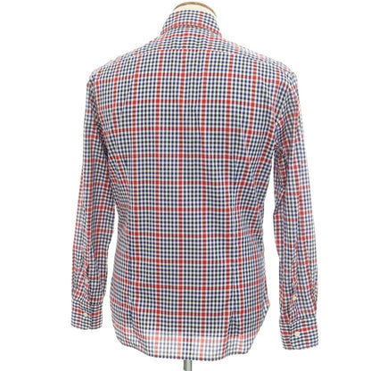 [Used] BARBA DANDY LIFE Cotton Check Shirt Navy x Red [39] [Condition Rank B] [Men&