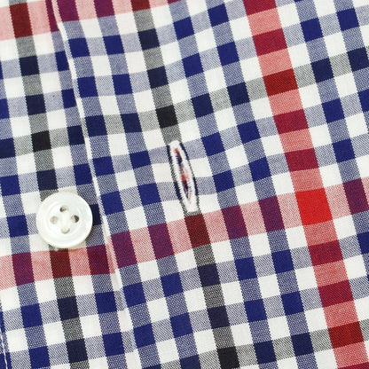 [Used] BARBA DANDY LIFE Cotton Check Shirt Navy x Red [39] [Condition Rank B] [Men&
