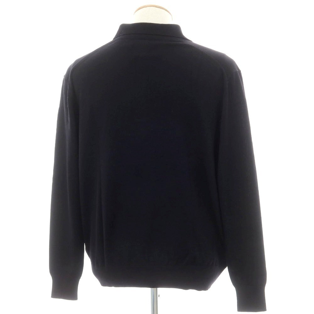 【中古】バトナー BATONER ハイゲージ ウール 長袖 ポロニット ブラック【 1 】【 状態ランクB 】【 メンズ 】
