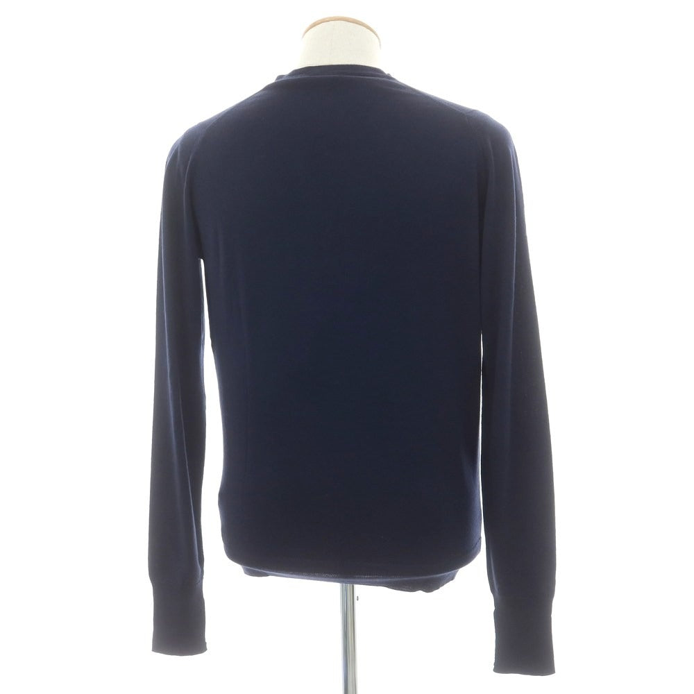 【中古】ジョンスメドレー JOHN SMEDLEY ハイゲージ ニュージーランドメリノ ウール カーディガン ネイビー【 S 】【 状態ランクB 】【 メンズ 】