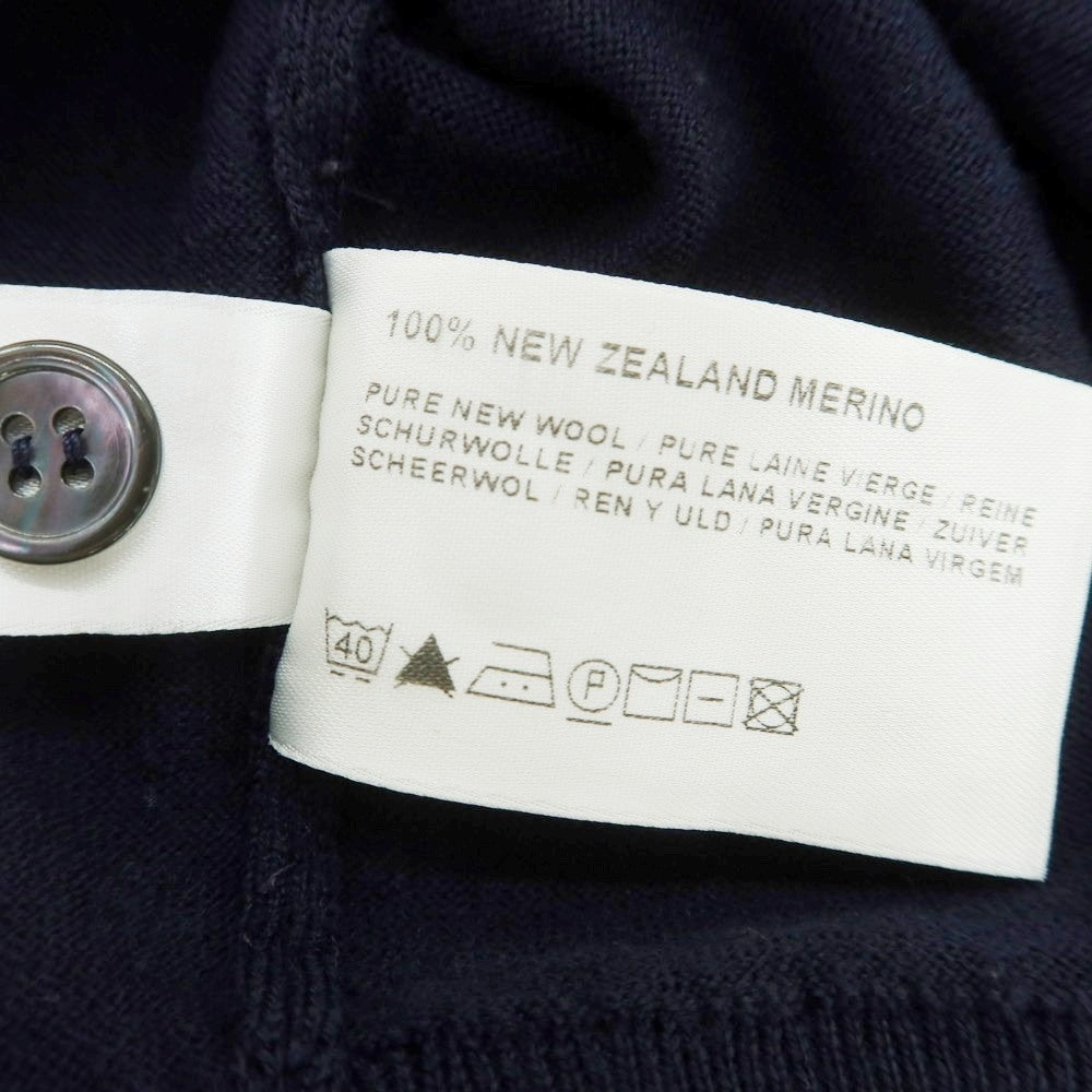 【中古】ジョンスメドレー JOHN SMEDLEY ハイゲージ ニュージーランドメリノ ウール カーディガン ネイビー【 S 】【 状態ランクB 】【 メンズ 】