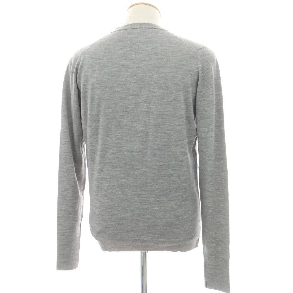 【中古】ジョンスメドレー JOHN SMEDLEY ハイゲージ ニュージーランドメリノ ウール カーディガン グレー【 S 】【 状態ランクB 】【 メンズ 】