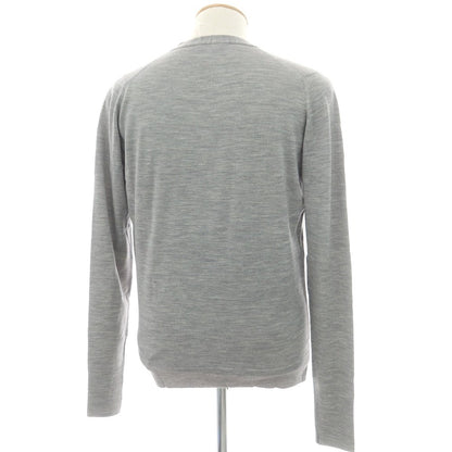 【中古】ジョンスメドレー JOHN SMEDLEY ハイゲージ ニュージーランドメリノ ウール カーディガン グレー【 S 】【 状態ランクB 】【 メンズ 】