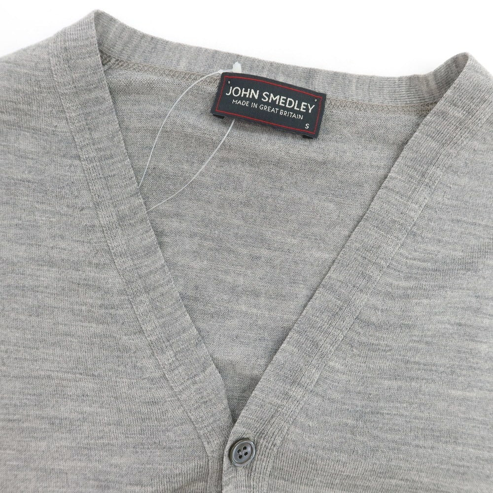【中古】ジョンスメドレー JOHN SMEDLEY ハイゲージ ニュージーランドメリノ ウール カーディガン グレー【 S 】【 状態ランクB 】【 メンズ 】