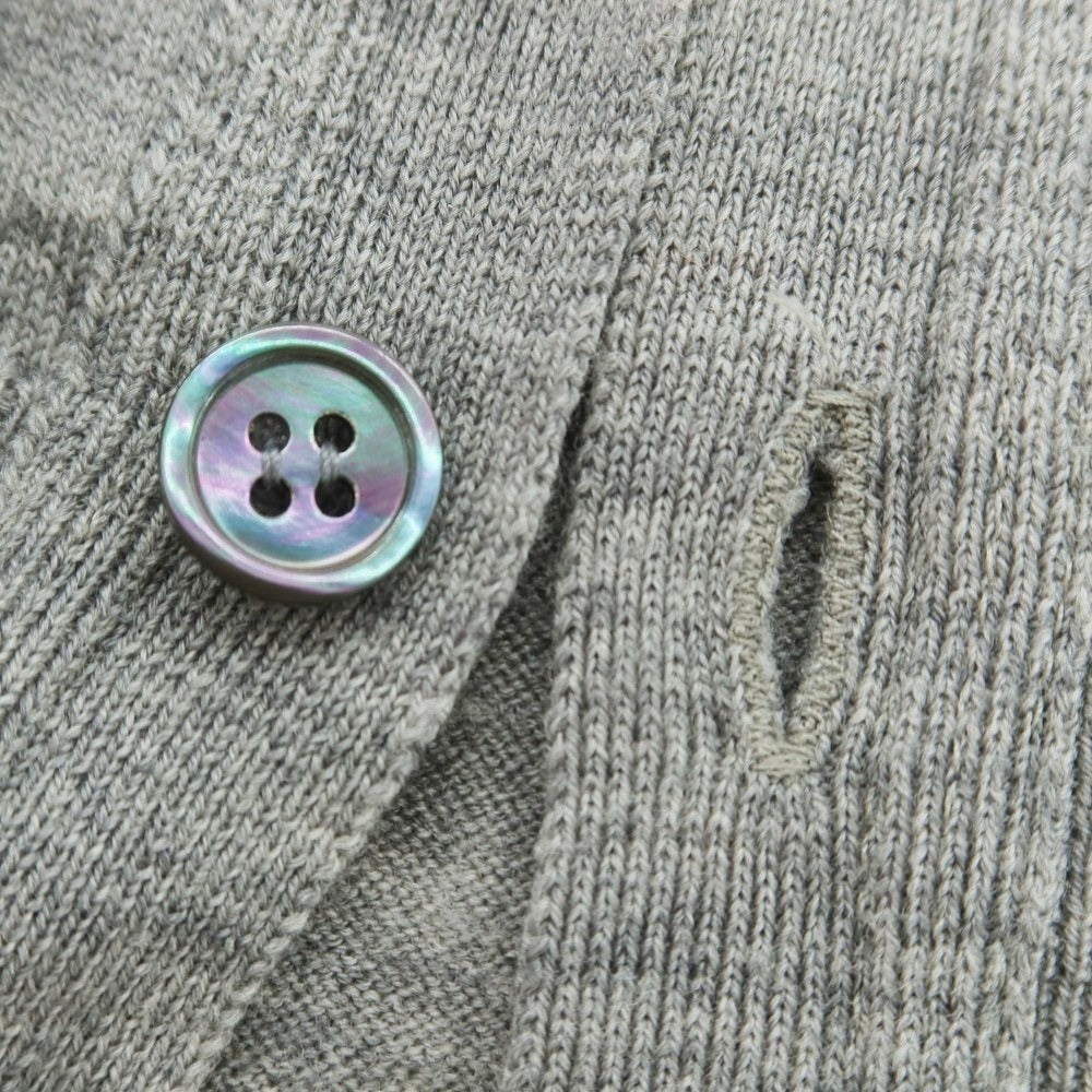 【中古】ジョンスメドレー JOHN SMEDLEY ハイゲージ ニュージーランドメリノ ウール カーディガン グレー【 S 】【 状態ランクB 】【 メンズ 】