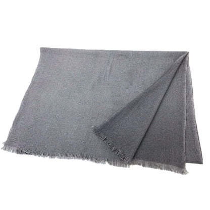 【中古】ザニエリ zanieri カシミヤ 大判 ストール グレー【 状態ランクA 】【 メンズ 】