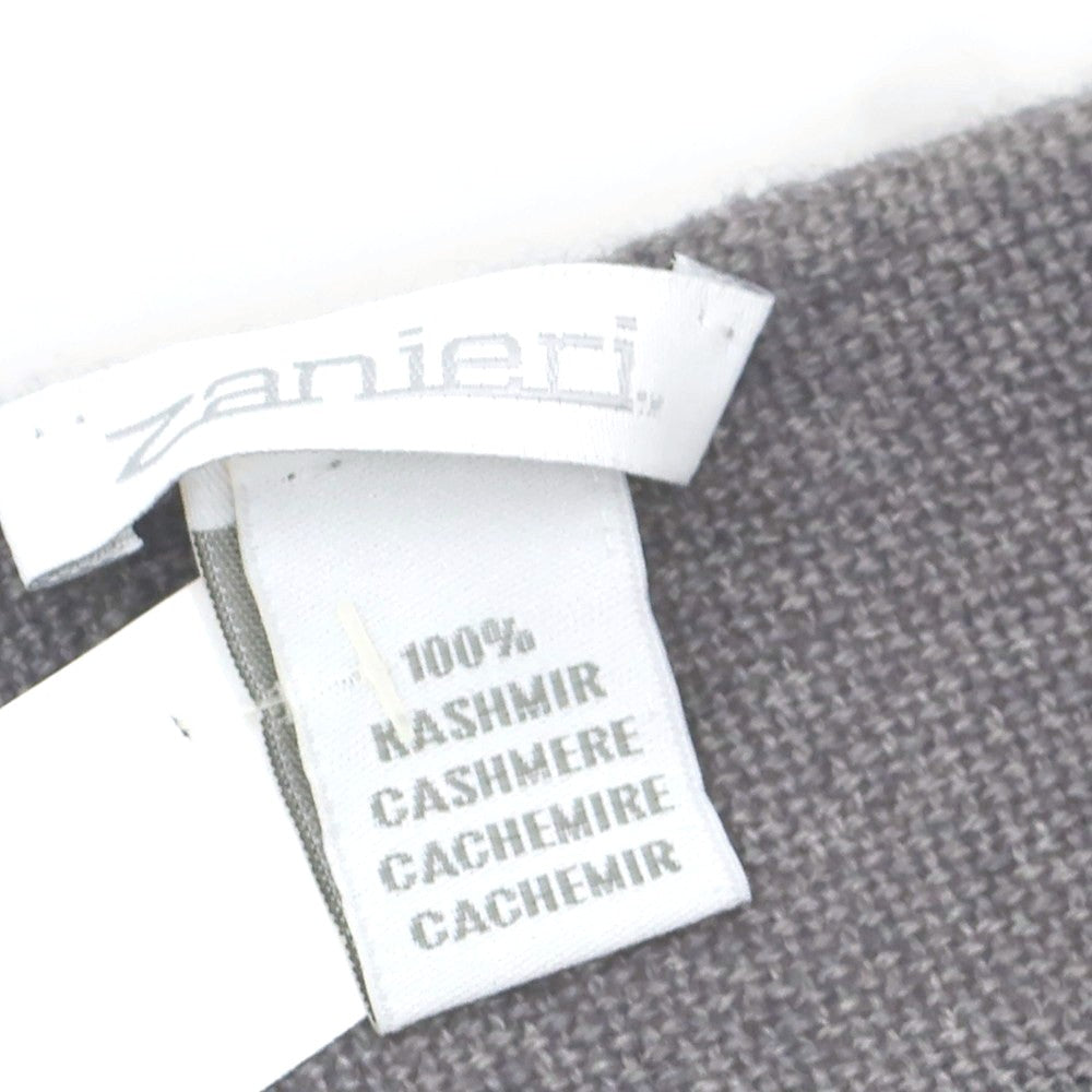 【中古】ザニエリ zanieri カシミヤ 大判 ストール グレー【 状態ランクA 】【 メンズ 】