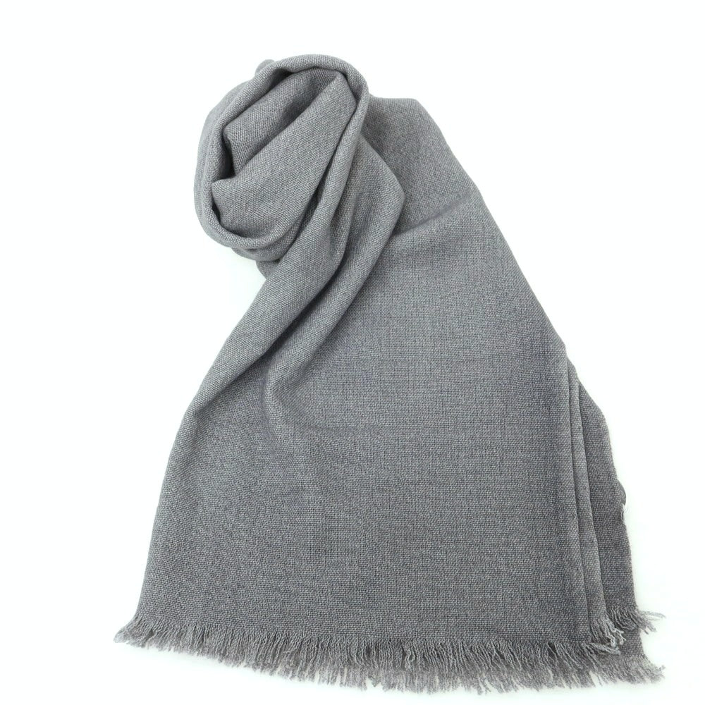 【中古】ザニエリ zanieri カシミヤ 大判 ストール グレー【 状態ランクA 】【 メンズ 】