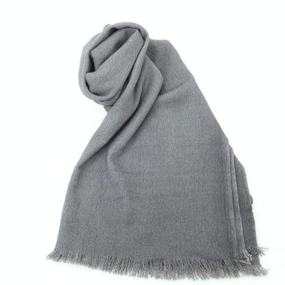 【中古】ザニエリ zanieri カシミヤ 大判 ストール グレー【 状態ランクA 】【 メンズ 】