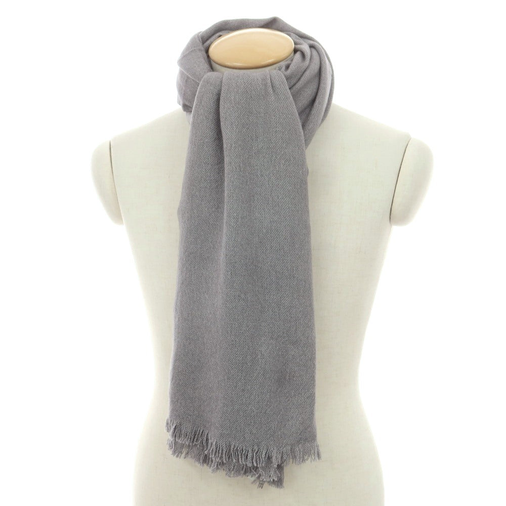 【中古】ザニエリ zanieri カシミヤ 大判 ストール グレー【 状態ランクA 】【 メンズ 】