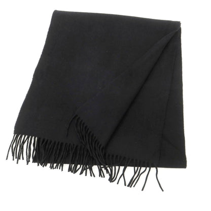 【中古】ジョンストンズ JOHNSTONS カシミヤ マフラー ブラック【 状態ランクA 】【 メンズ 】