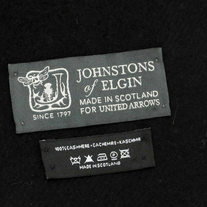 【中古】ジョンストンズ JOHNSTONS カシミヤ マフラー ブラック【 状態ランクA 】【 メンズ 】