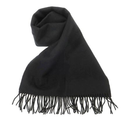 【中古】ジョンストンズ JOHNSTONS カシミヤ マフラー ブラック【 状態ランクA 】【 メンズ 】