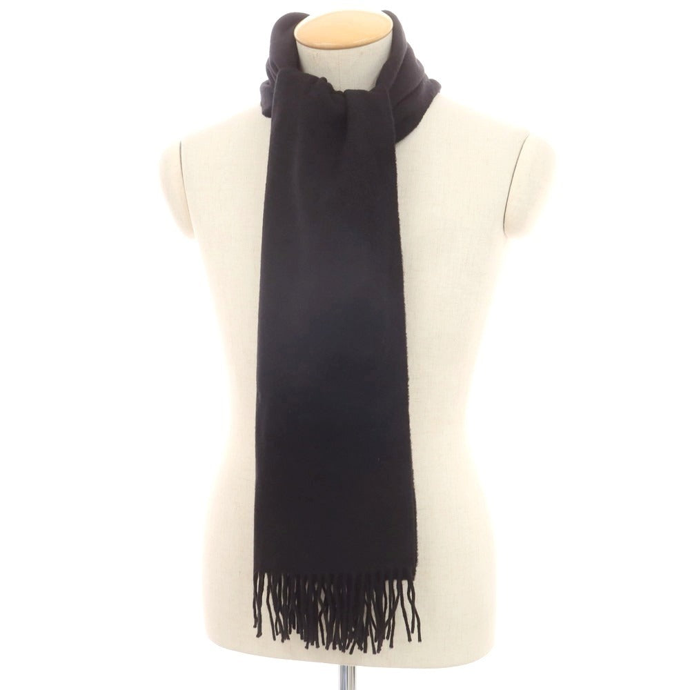 【中古】ジョンストンズ JOHNSTONS カシミヤ マフラー ブラック【 状態ランクA 】【 メンズ 】