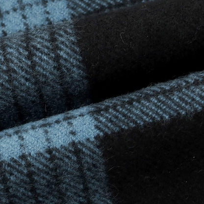 【中古】ジョンストンズ JOHNSTONS カシミヤ チェック マフラー ブラックxライトブルー【 状態ランクA 】【 メンズ 】