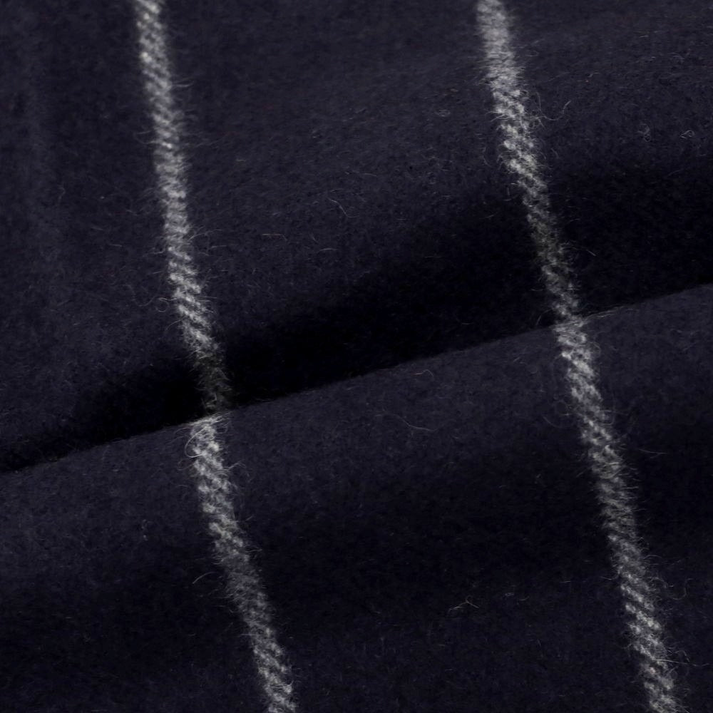 【中古】ジョンストンズ JOHNSTONS カシミヤ ストライプ マフラー ネイビーxグレー【 状態ランクA 】【 メンズ 】