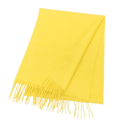 【中古】ジョンストンズ JOHNSTONS カシミヤ マフラー イエロー【 状態ランクA 】【 メンズ 】