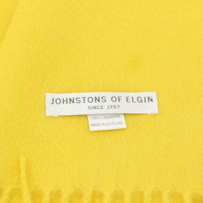 【中古】ジョンストンズ JOHNSTONS カシミヤ マフラー イエロー【 状態ランクA 】【 メンズ 】