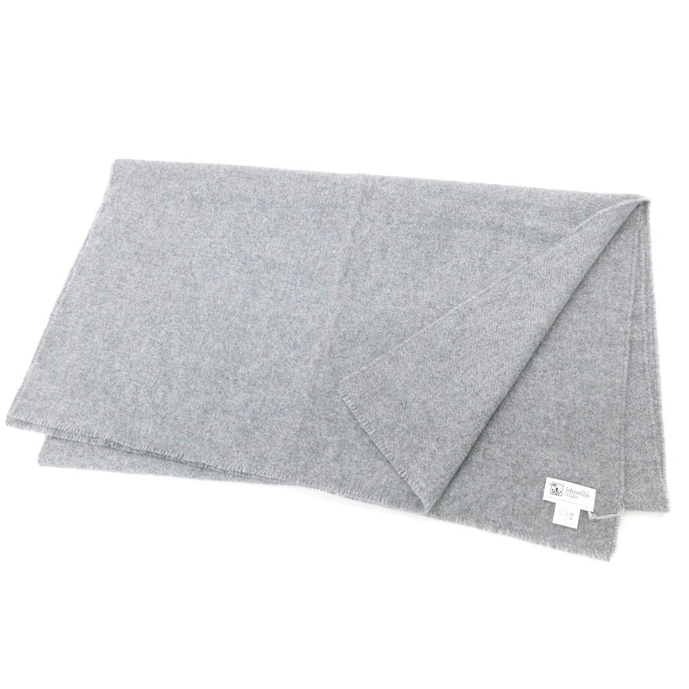 【中古】ジョンストンズ JOHNSTONS カシミヤ マフラー グレー【 状態ランクA 】【 メンズ 】