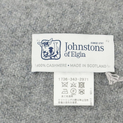 【中古】ジョンストンズ JOHNSTONS カシミヤ マフラー グレー【 状態ランクA 】【 メンズ 】