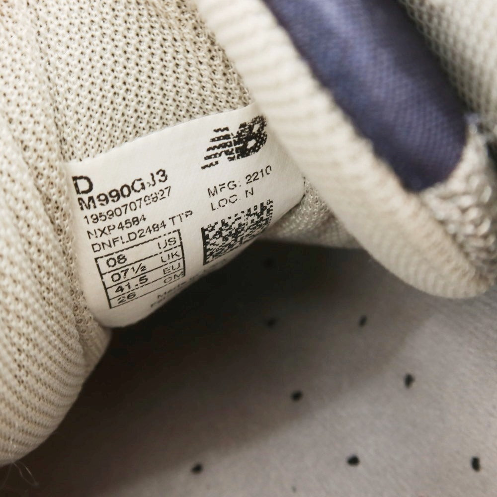 [Used] New Balance M990GJ3 Made in USA Sneakers Gray x Navy [26cm] [Condition Rank B] [Men&