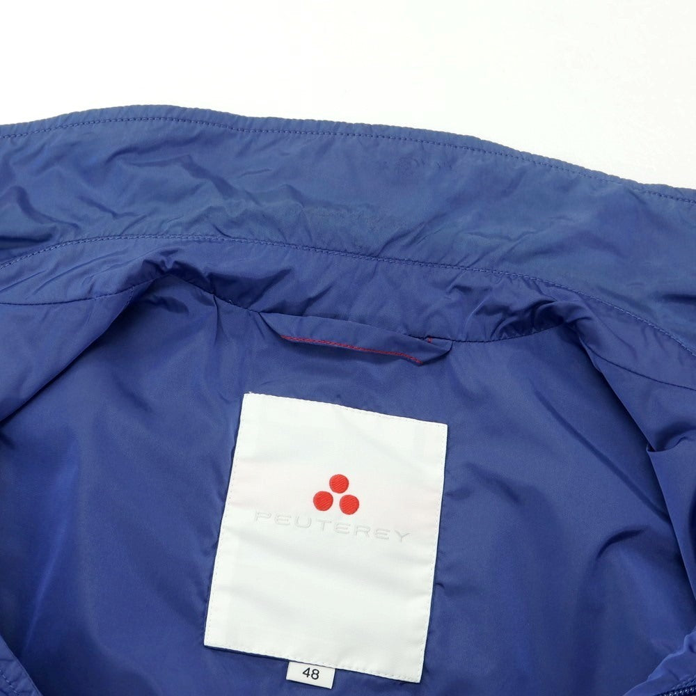 【中古】ピューテリー PEUTEREY ナイロン ステンカラーコート ブルー系【 48 】【 状態ランクC 】【 メンズ 】