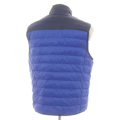 【中古】ポロゴルフ POLO GOLF ナイロン スタンドカラー ジップアップ 中綿ベスト ブルーxネイビー【 M 】【 状態ランクC 】【 メンズ 】
