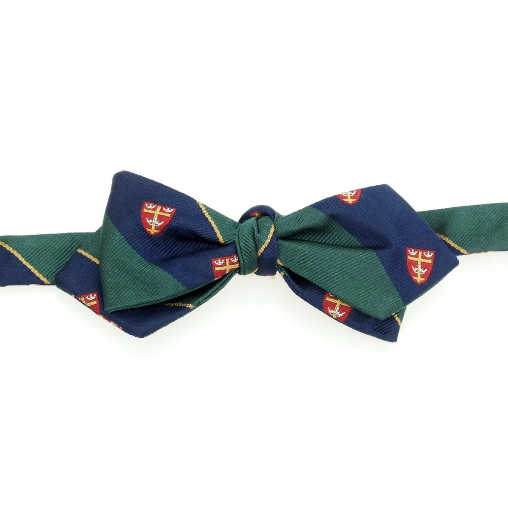 【中古】ポロ ラルフローレン Polo Ralph Lauren シルク クレスト ボウタイ 蝶ネクタイ ネイビーxグリーン【 状態ランクC 】【 メンズ 】