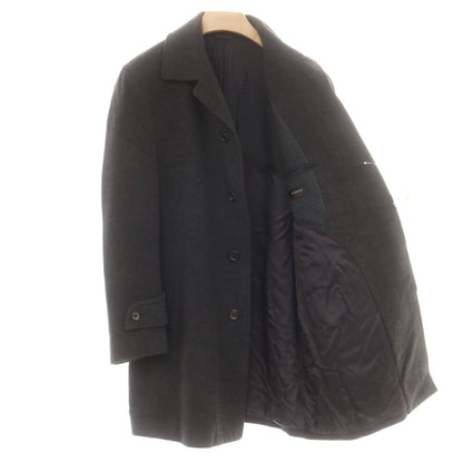 【中古】ダーバン D’URBAN カシミヤ ステンカラーコート チャコール系【 LL 】【 状態ランクC 】【 メンズ 】