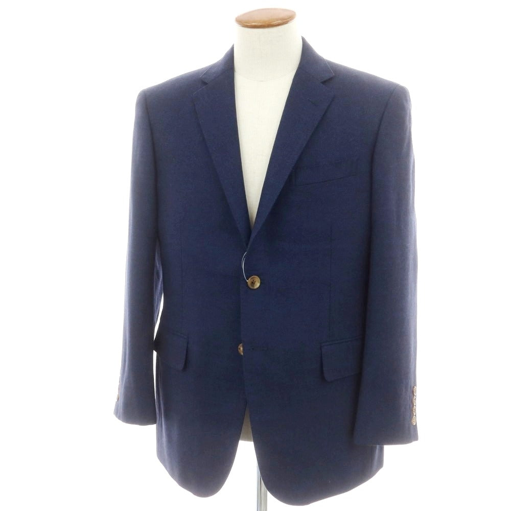 【中古】イセタンメンズ ISETAN MENS ウール チェック テーラードジャケット ネイビー【 A98（M位） 】【 状態ランクB 】【 メンズ 】