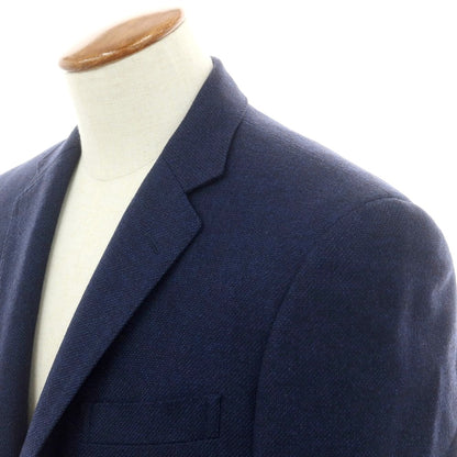 【中古】イセタンメンズ ISETAN MENS ウール チェック テーラードジャケット ネイビー【 A98（M位） 】【 状態ランクB 】【 メンズ 】