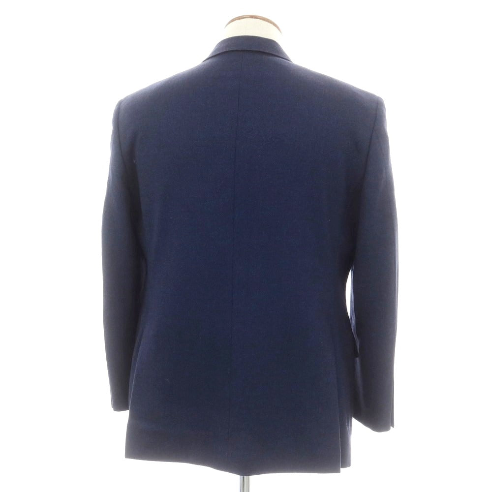 【中古】イセタンメンズ ISETAN MENS ウール チェック テーラードジャケット ネイビー【 A98（M位） 】【 状態ランクB 】【 メンズ 】