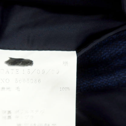 【中古】イセタンメンズ ISETAN MENS ウール チェック テーラードジャケット ネイビー【 A98（M位） 】【 状態ランクB 】【 メンズ 】