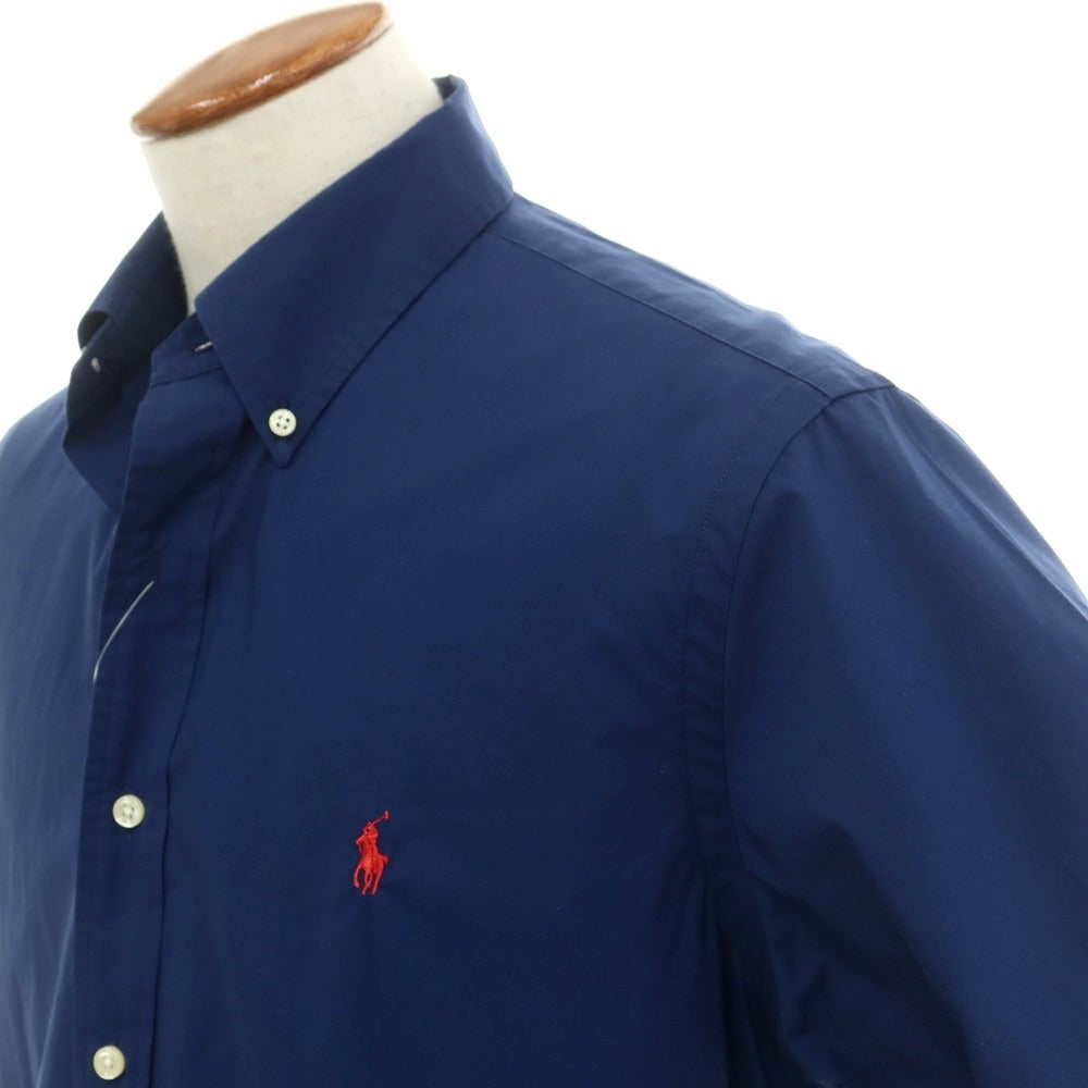 【中古】ラルフローレン RALPH LAUREN コットン 半袖BDシャツ ネイビー【 M 】【 状態ランクC 】【 メンズ 】