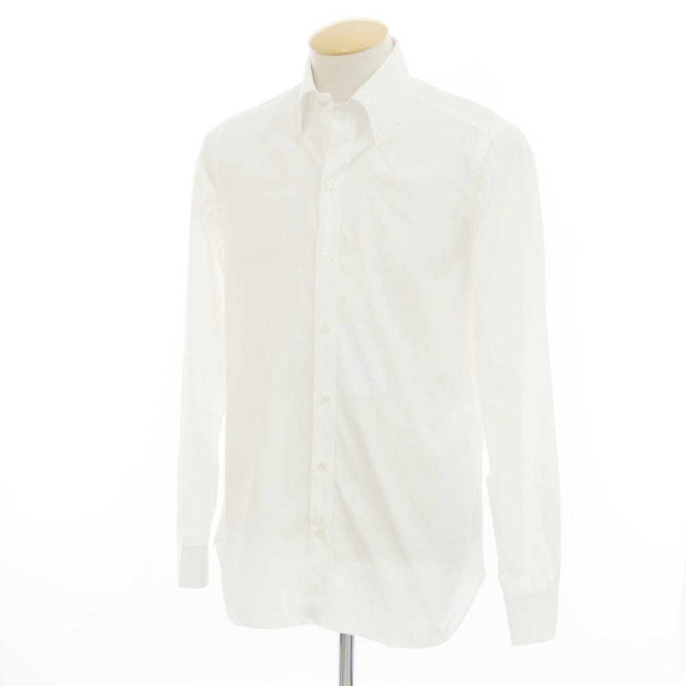 [Used] Luigi Borrelli Cotton Button-down Dress Shirt White [38] [Condition Rank D] [Men&