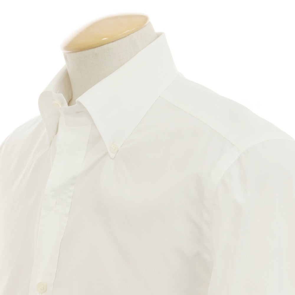 [Used] Luigi Borrelli Cotton Button-down Dress Shirt White [38] [Condition Rank D] [Men&
