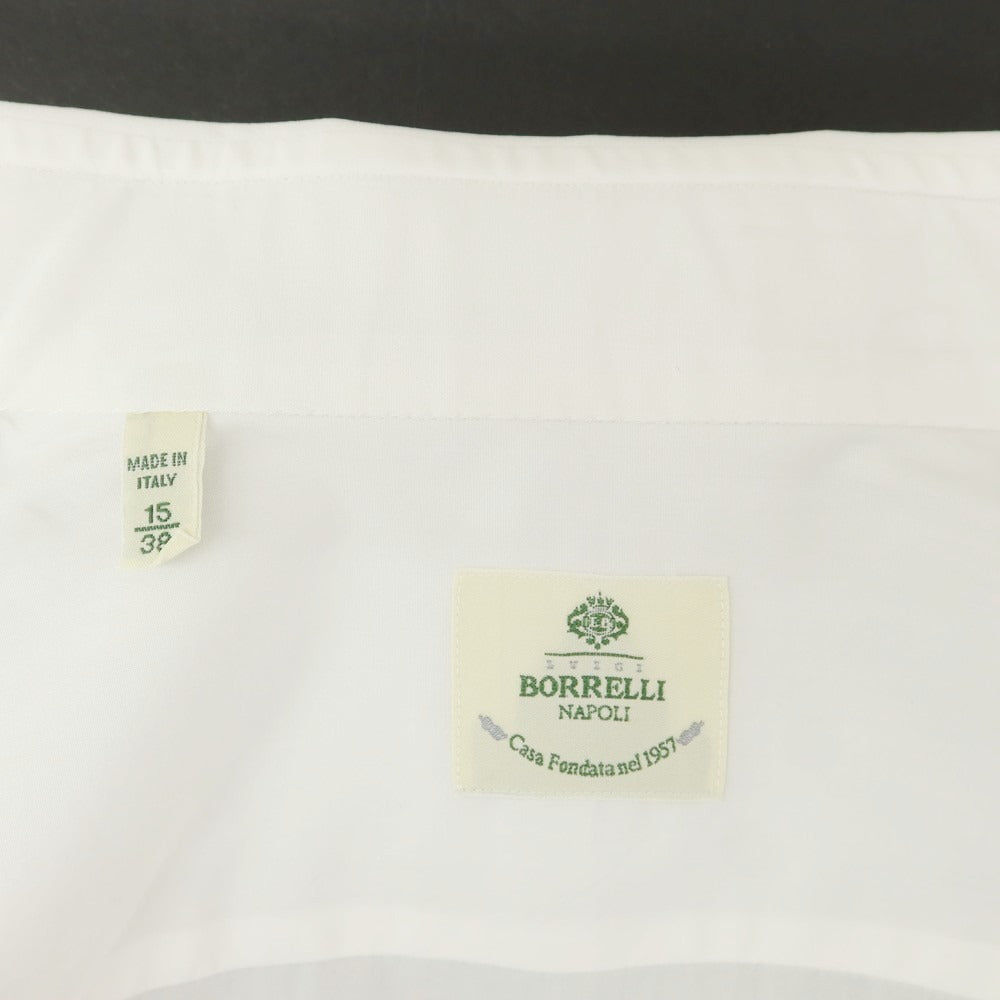 [Used] Luigi Borrelli Cotton Button-down Dress Shirt White [38] [Condition Rank D] [Men&